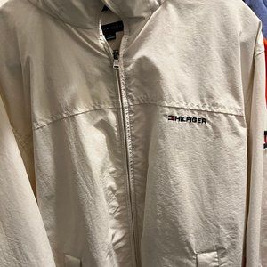 Large White and Navy Blue Tommy Hilfiger Jacket